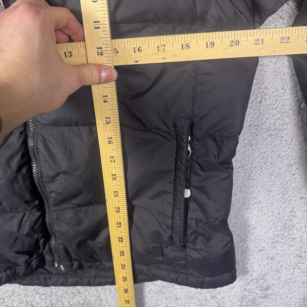 North Face Nuptse Jacket Womens M 700 Goose Down Black Puffer A254 Vintage Y2K - Picture 9 of 15